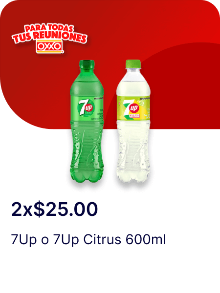2x$25.00 7Up o 7Up Citrus 600 ml