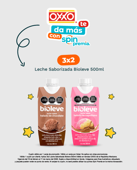 Cupon 3x2 Leche Saborizada Bioleve 500ml