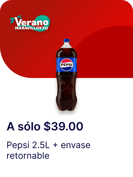 Cupon A sólo $39.00 Pepsi Retornable 2.5L Liquido + Envase