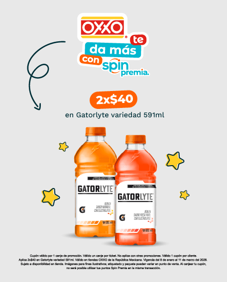 Cupon 2x$40 pesos Gatorlyte Variedad 591ml