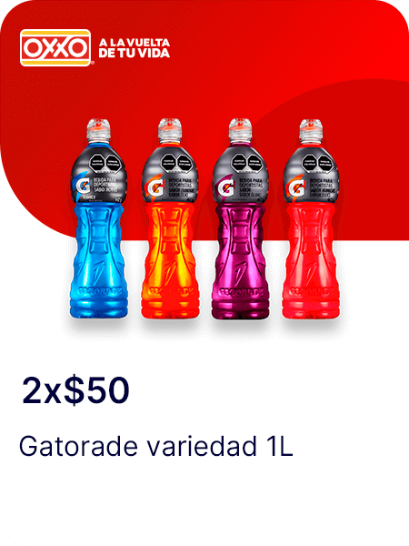 Cupon 2x$50 en Gatorade variedad 1L