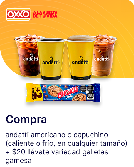 andatti amerciano o capuchino +$20 y llevate variedad de galletas gamesa