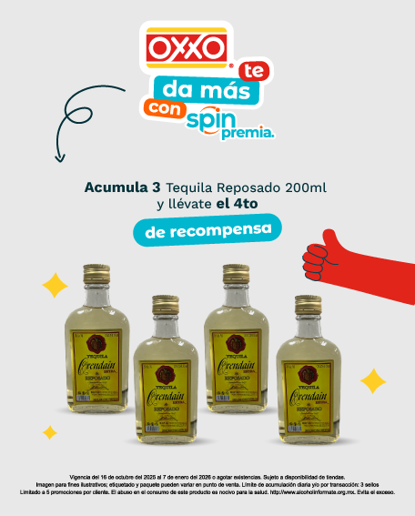 Acumula 3 tequila Reposado 200 ml y llévate el 4to de recompensa.