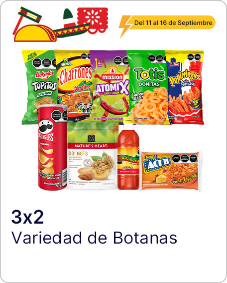 Variedad de Botanas Mix and Match COMBÍNALOS COMO QUIERAS