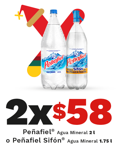 Peñafiel o Peñafiel sifón a 2x$58.00 pesos