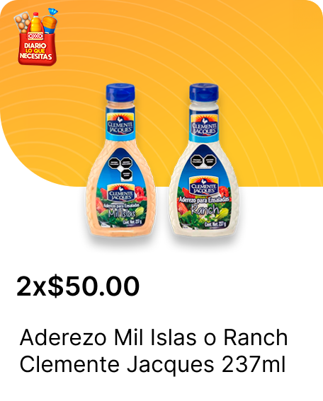 Aderezo Mil Islas o Ranch Clemente Jacques 237ml