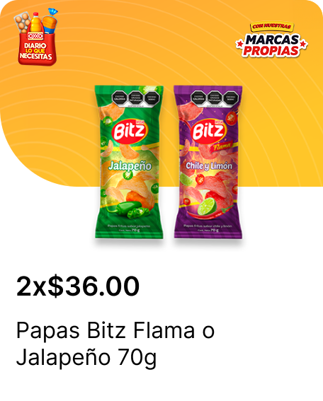 Papas Bitz Flama o Jalapeno 70g