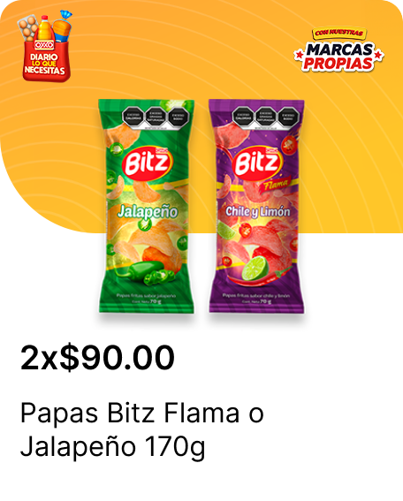 Papas Bitz Flama o Jalapeno 170g
