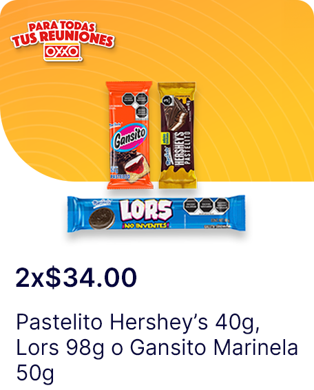 Pastelito Hersheys 40g o Lors 98g o Gansito Marinela 50g