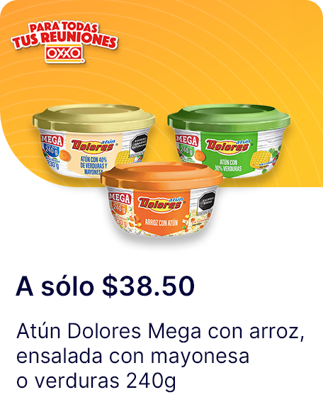 Atun Dolores Mega con arroz o ensalada con mayonesa o verduras 240g