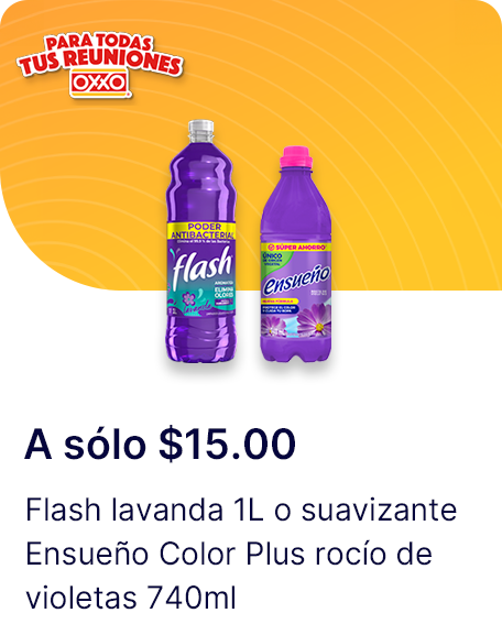 Flash lavanda 1L o suavizante Ensueno Color Plus rocio de violetas 740ml