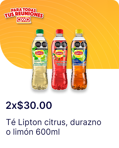 Te Lipton durazno o citrus o limon 600ml
