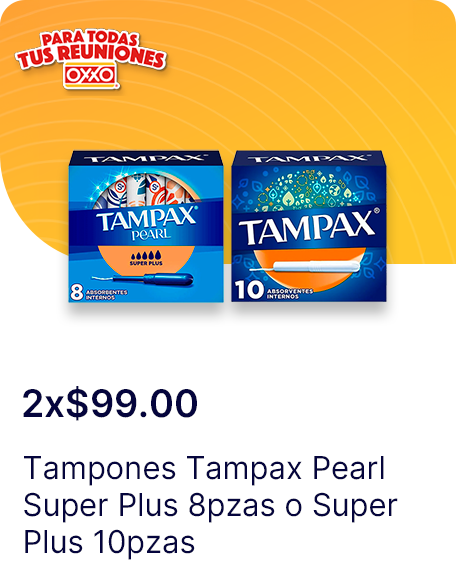 Tampones Tampax Pearl Super Plus 8pzas o Super Plus 10pzas