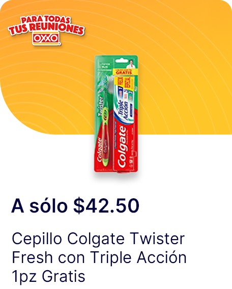 Cepillo Colgate Twister Fresh con Triple Accion 1pz Gratis