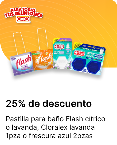 Pastilla para bano Flash citrico o lavanda o Cloralex lavanda 1pza  o frescura azul 2pzas