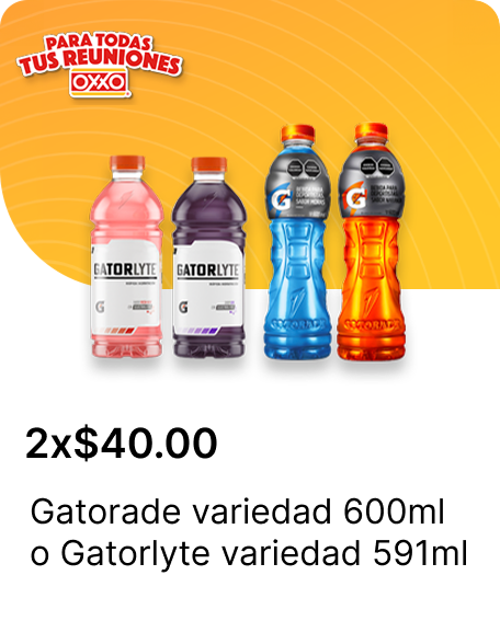 Gatorade variedad  600ml o Gatorlyte variedad 591ml