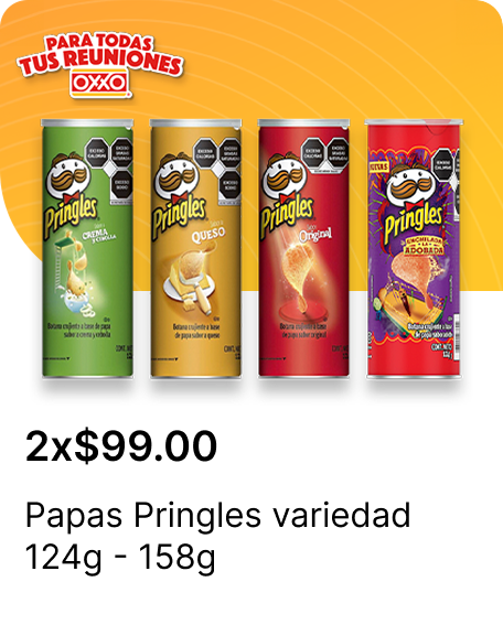Papas Pringles variedad 124g  158g