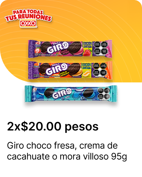 Giro choco fresa o crema de cacahuate o mora villoso 95g