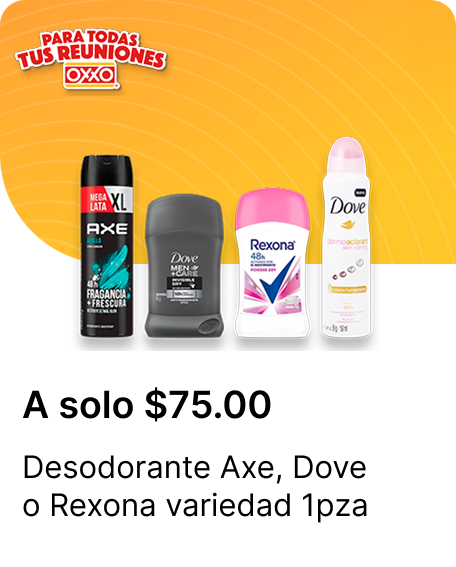 Desodorante Axe o Dove o Rexona variedad 1pza