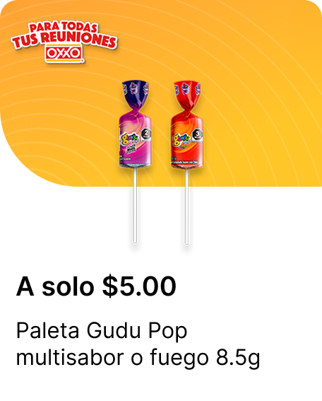 Paleta Gudu Pop multisabor o fuego 8.5g