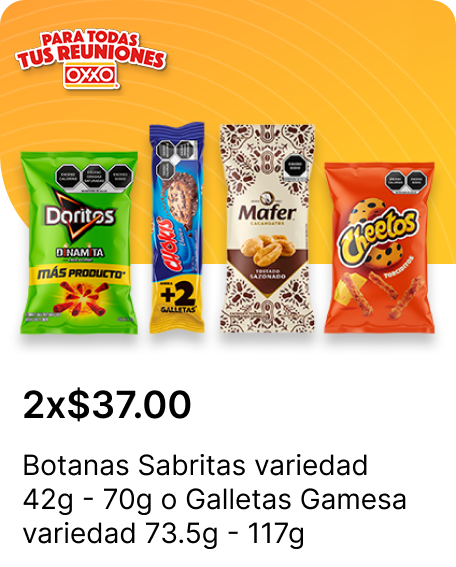 Botanas Sabritas variedad 42g  70g o Galletas Gamesa variedad 73.5g  117g