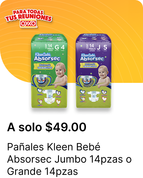 Panales  Kleen Bebe Absorsecion Jumbo 14pzas o Grande 14pzas