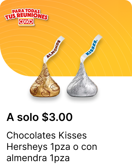 Chocolates Kisses Hersheys 1pza o con almendra 1pza