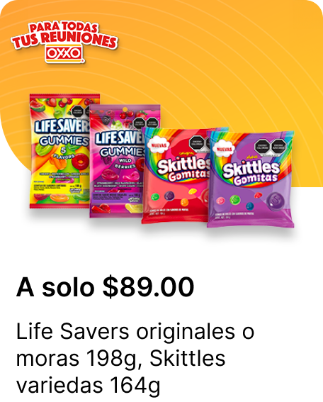 Life Savers originales o moras 198g o Skittles 164g