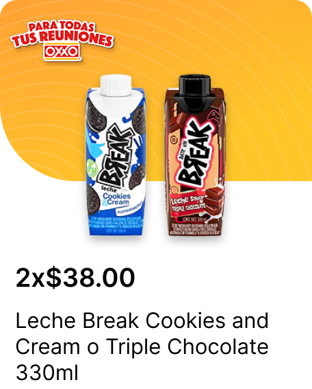 Leche Break Cookies and Cream o Triple Chocolate 330ml