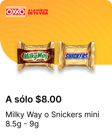 Milky Way o Snicker mini 8.5g  9g