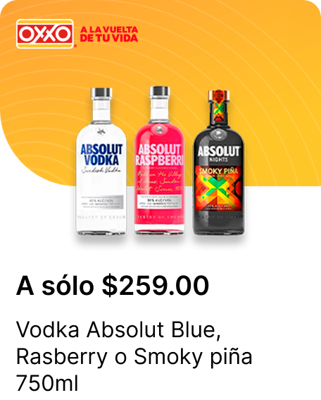 Vodka Absolut Blue o Rasberry o Smoky pina 750ml