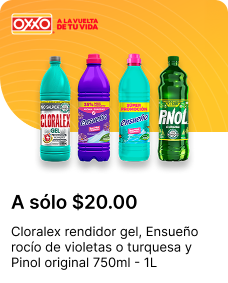 Cloralex rendidor gel o Ensueno rocio de violetas o turquesa y Pinol original 750ml  1L