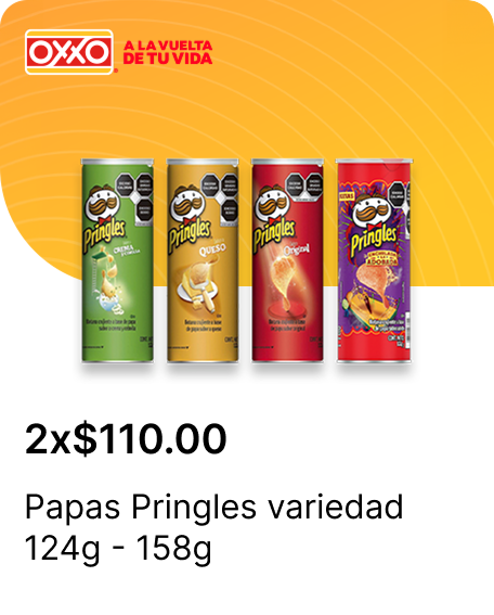 Papas Pringles variedad 124g  158g