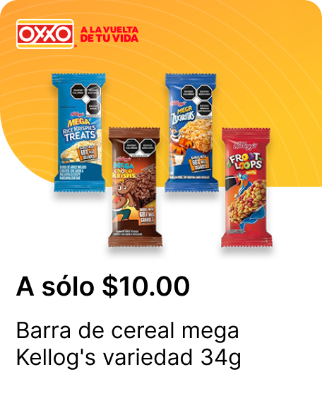 Barra de cereal mega Kellogs variedad 34g