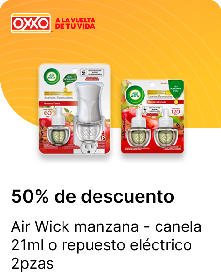 Air Wick manzana  canela 21ml o repuesto electrico 2pzas