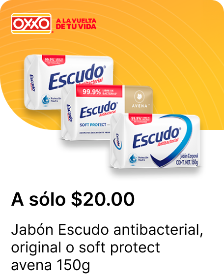 Jabon Escudo antibacterial o original o soft protect avena 150g