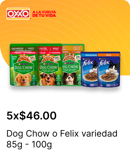 Dog Chow o Felix variedad 85g  100g
