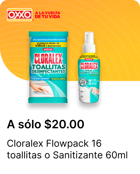Cloralex Flowpack 16 toallitas o Sanitizante 60ml