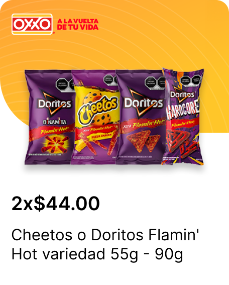 Cheetos o Doritos Flamin Hot variedad 55g   90g
