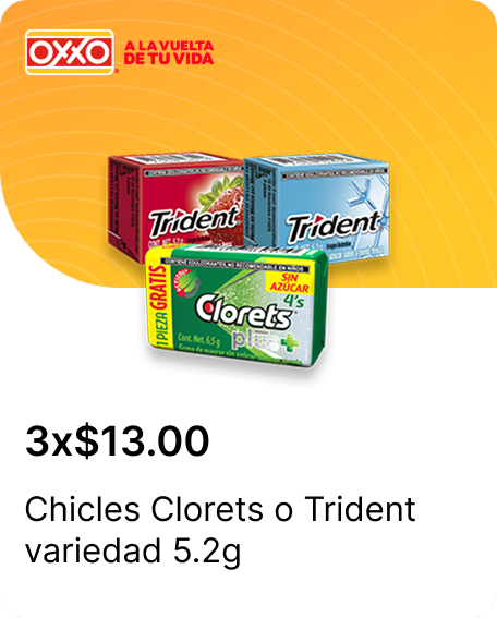 Chicles Clorets o variedad 5.2g