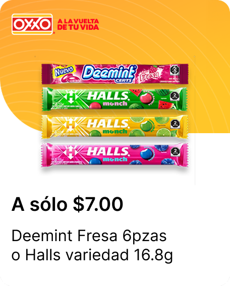 Deemint Fresa 6pzas o Halls variedad 16.8g