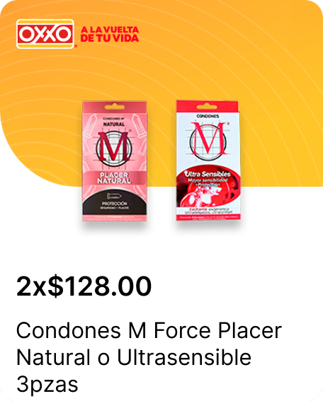 Condones M Force Natural o Ultrasensible 3pzas