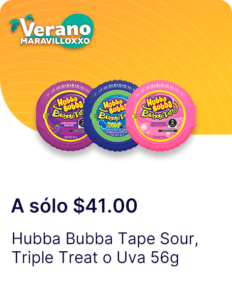 Hubba Bubba Tape Sour o Triple Treat o Uva 56g