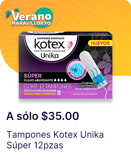 Tampones Kotex Unika Super 12pzas