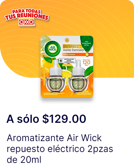 Aromatizante Air Wick repuesto electrico 2pzas de 20ml
