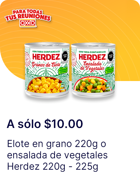 Elote en grano 220g o ensalada de vegetales Herdez 220g  225g