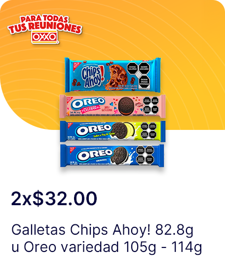 Galletas Chips Ahoy 82.8g u Oreo variedad 105g  114g