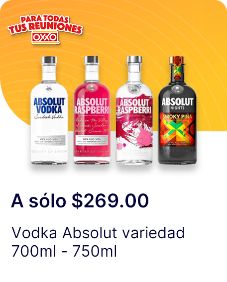 Vodka Absolut variedad 700ml  750ml