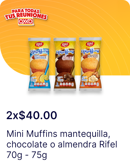 Mini Muffins mantequilla o chocolate o almendra Rifel 70g  75g