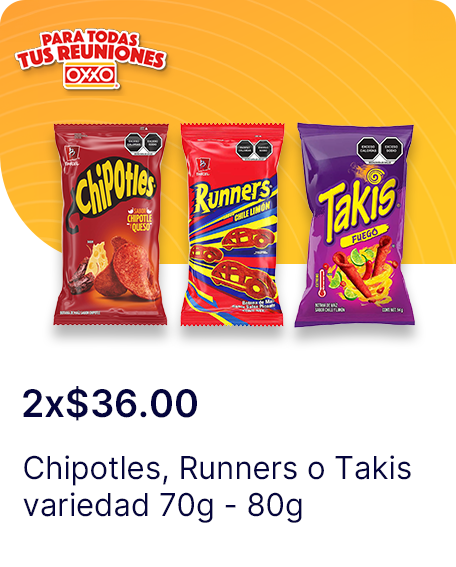 Chipotles o Runners o Takis variedad 70g  80g